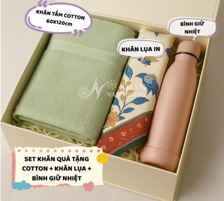 Set khăn lụa quà tặng dịp sinh nhật vợ yêu