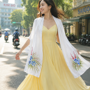 khăn lụa tơ tằm nha xá