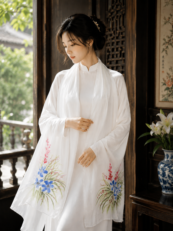 khăn lụa tơ tằm nha xá