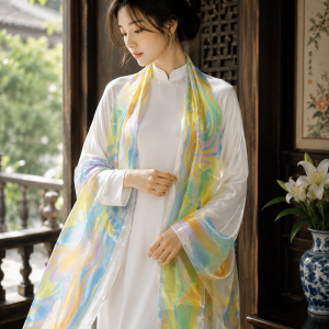 khăn lụa tơ tằm nha xá