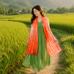 khăn lụa tơ tằm nha xá