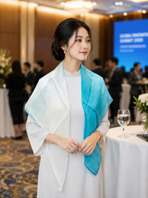 khăn vuông tơ tằm