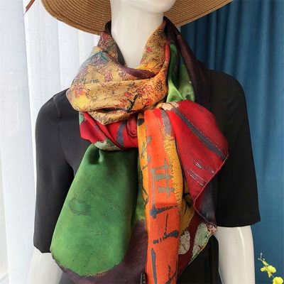 khăn lụa mẫu đơn silk việt nam